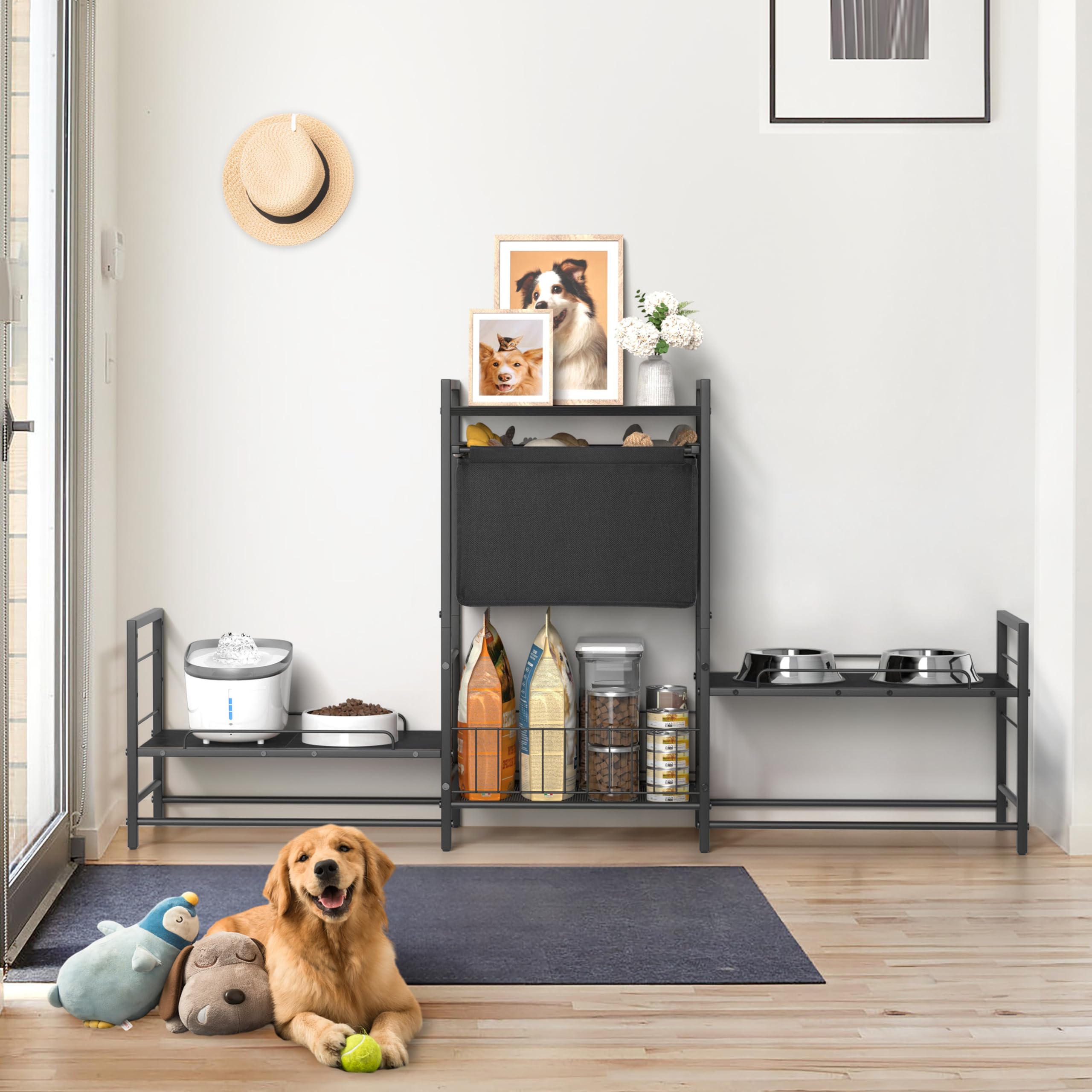 Lomivra storage solution keeps dog essentials organized in one place.