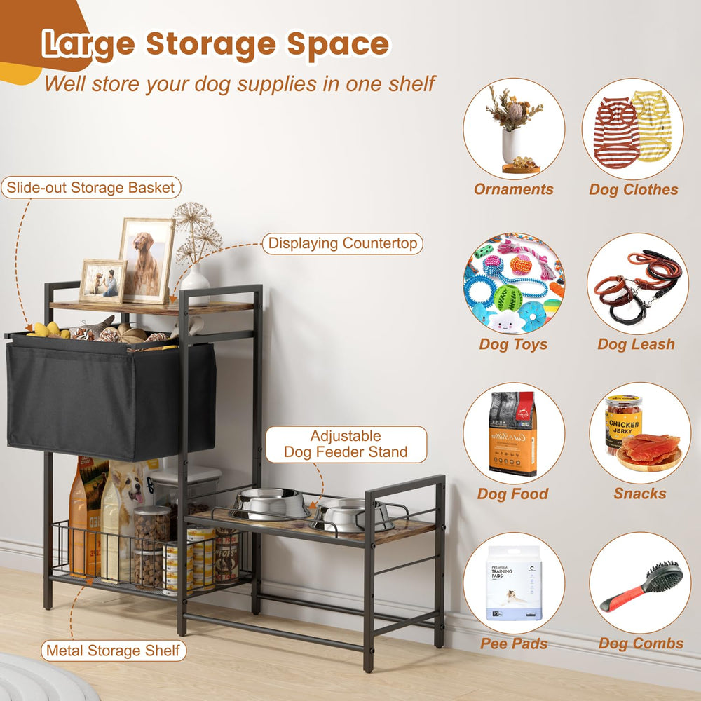 Lomivra storage basket keeps cans, treats, and toys neatly in reach.
