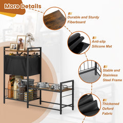 Lomivra wooden panel and metal frame provide stable, durable support.