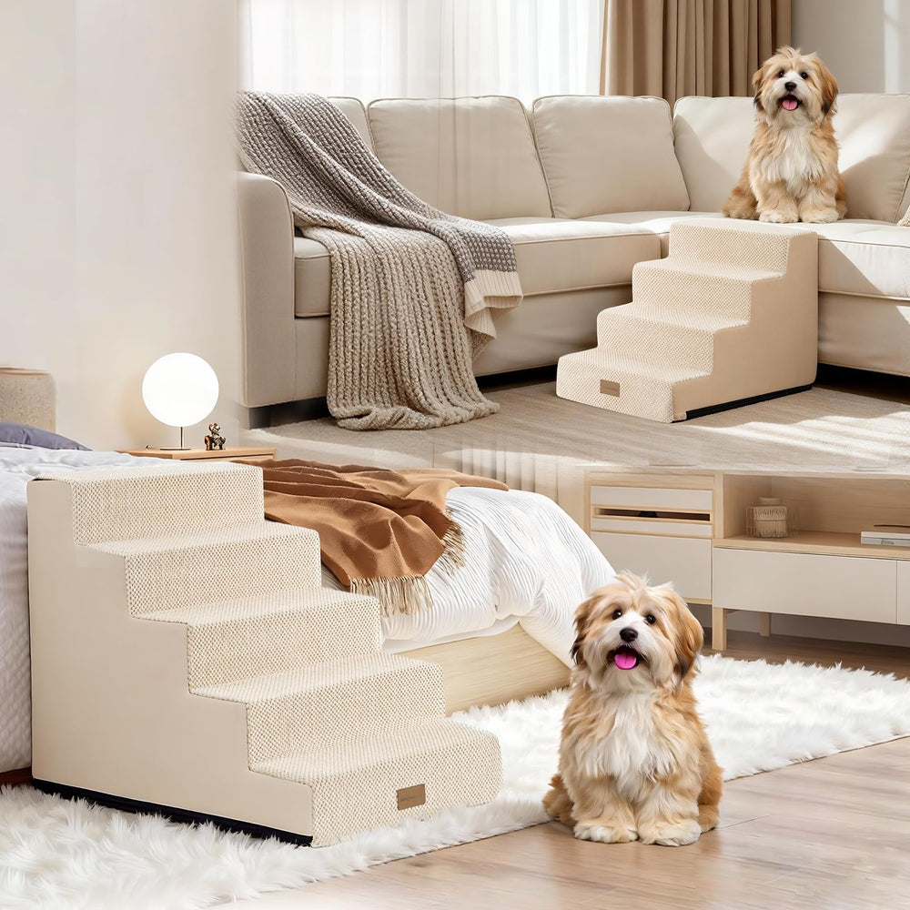 LOMORA dog stairs machine-washable outer cover easy cleanup