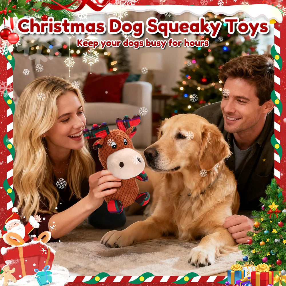 loncoldy dog toy crinkle-antlers, engages senses with squeak and crackle for playtime