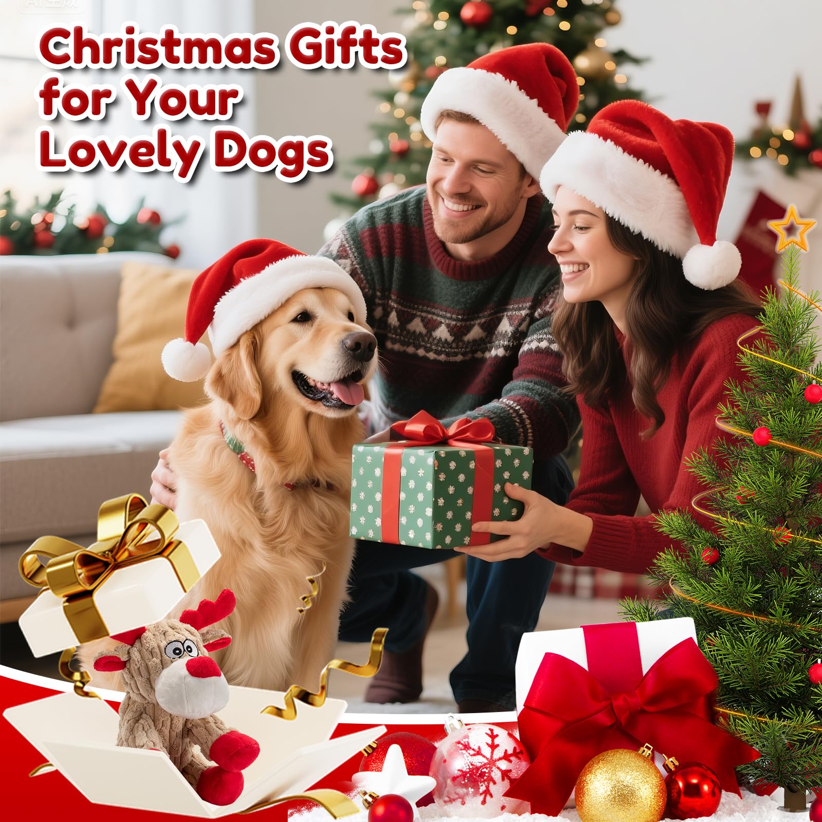 Juguete Loncoldy interactivo para perros grandes, ideal para juegos en casa