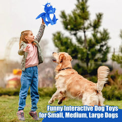 loncoldy plush toy with textured surface to help clean teeth during chewing