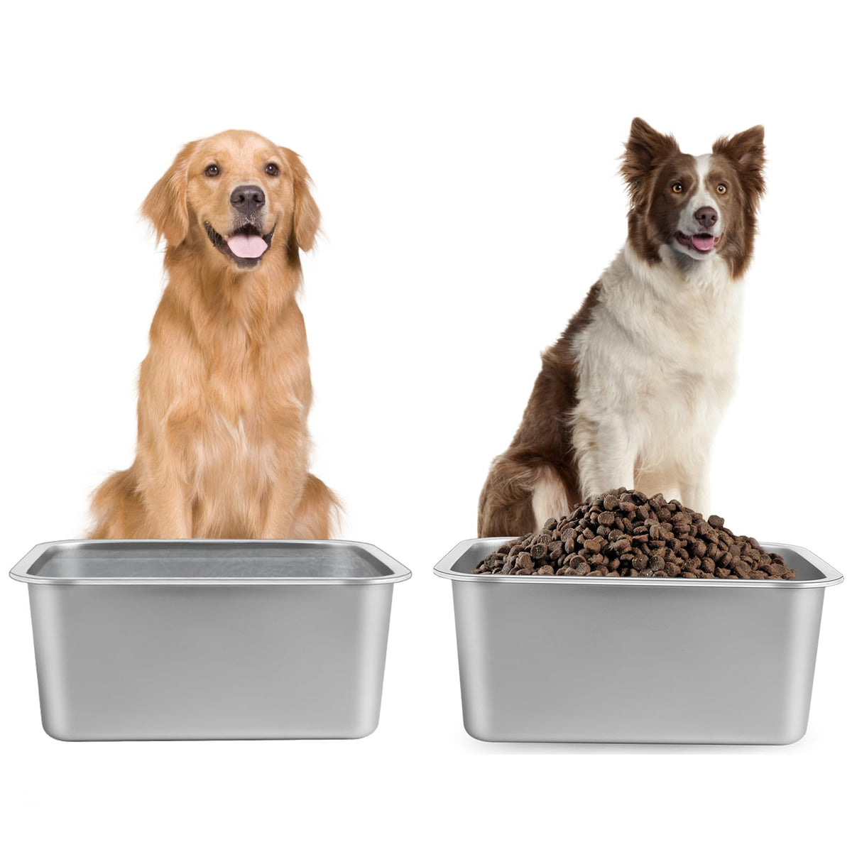 Lonepetu 2-gallon dog water bowl with wide opening for easy refills.
