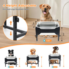 Lonepetu 3-gallon dog water bowl showing large capacity for fewer refills