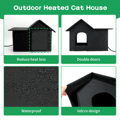 Lonepetu spacious shelter fits multiple cats for shared warmth