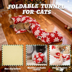 Lonepetu cat tunnel full size, 36-inch diameter, roomy space for small pets to explore.