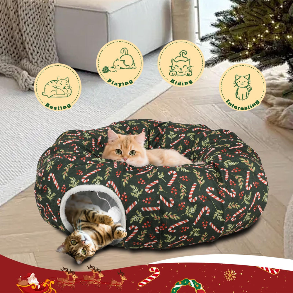Lonepetu Cat Tunnel Collapsible Portable design makes storage and travel effortless.