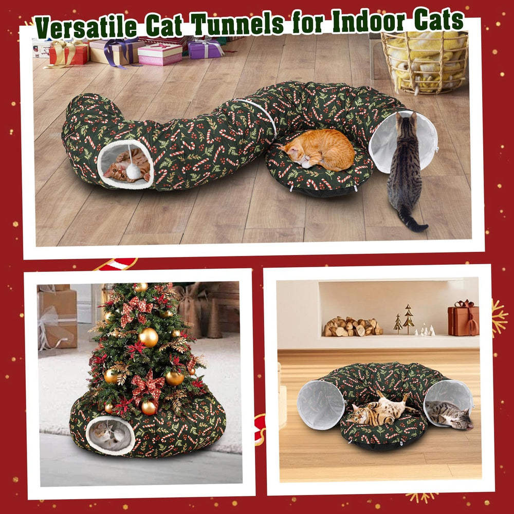 Lonepetu Cat Tunnel Oxford Material emphasizes soft, durable fabric that resists scratching.
