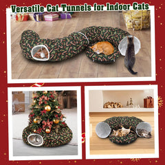 Lonepetu Cat Tunnel Oxford Material emphasizes soft, durable fabric that resists scratching.