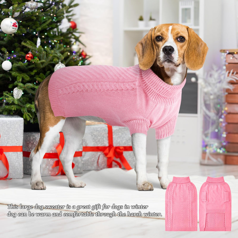 Lonepetu dog sweater with leash hole enables convenient outdoor outings.