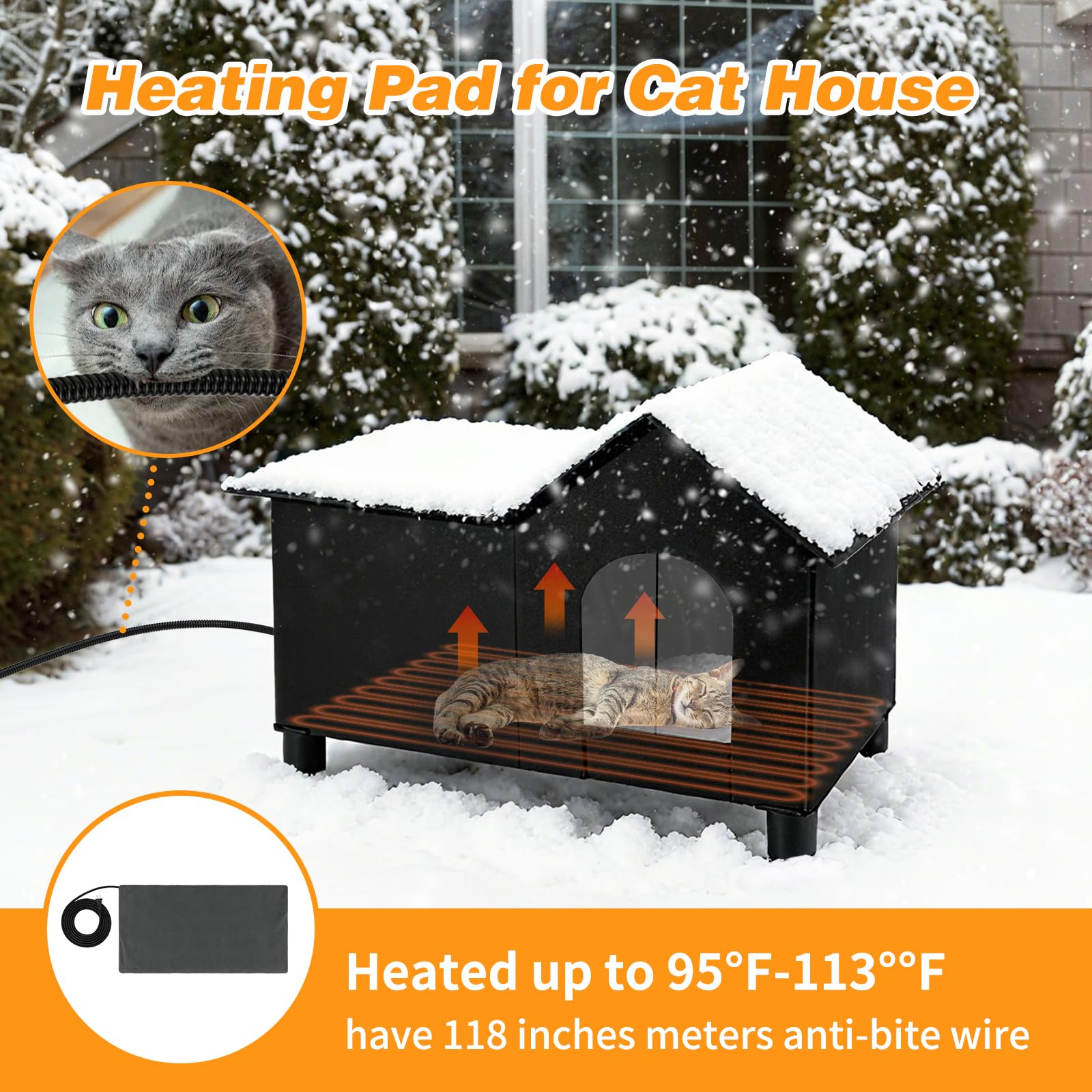 Lonepetu dual-door curtains image showing escape routes for cats.