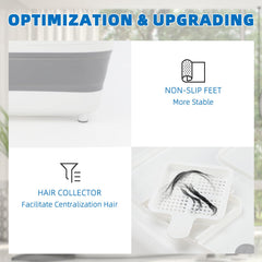Lonepetu four raised non-slip feet keep tub stable during baths.