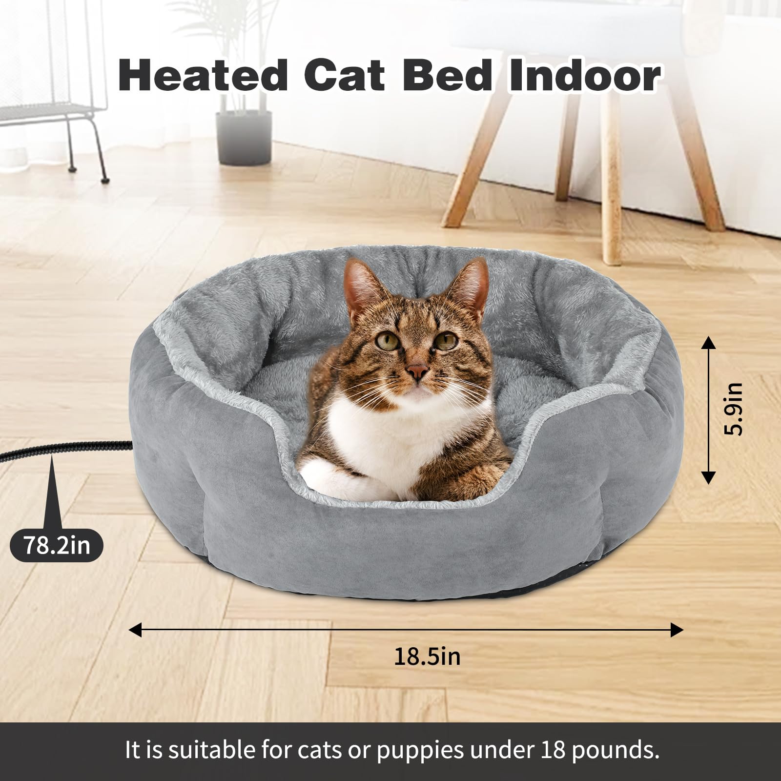 Lonepetu detachable heating pad allows easy cleaning and seasonal use.
