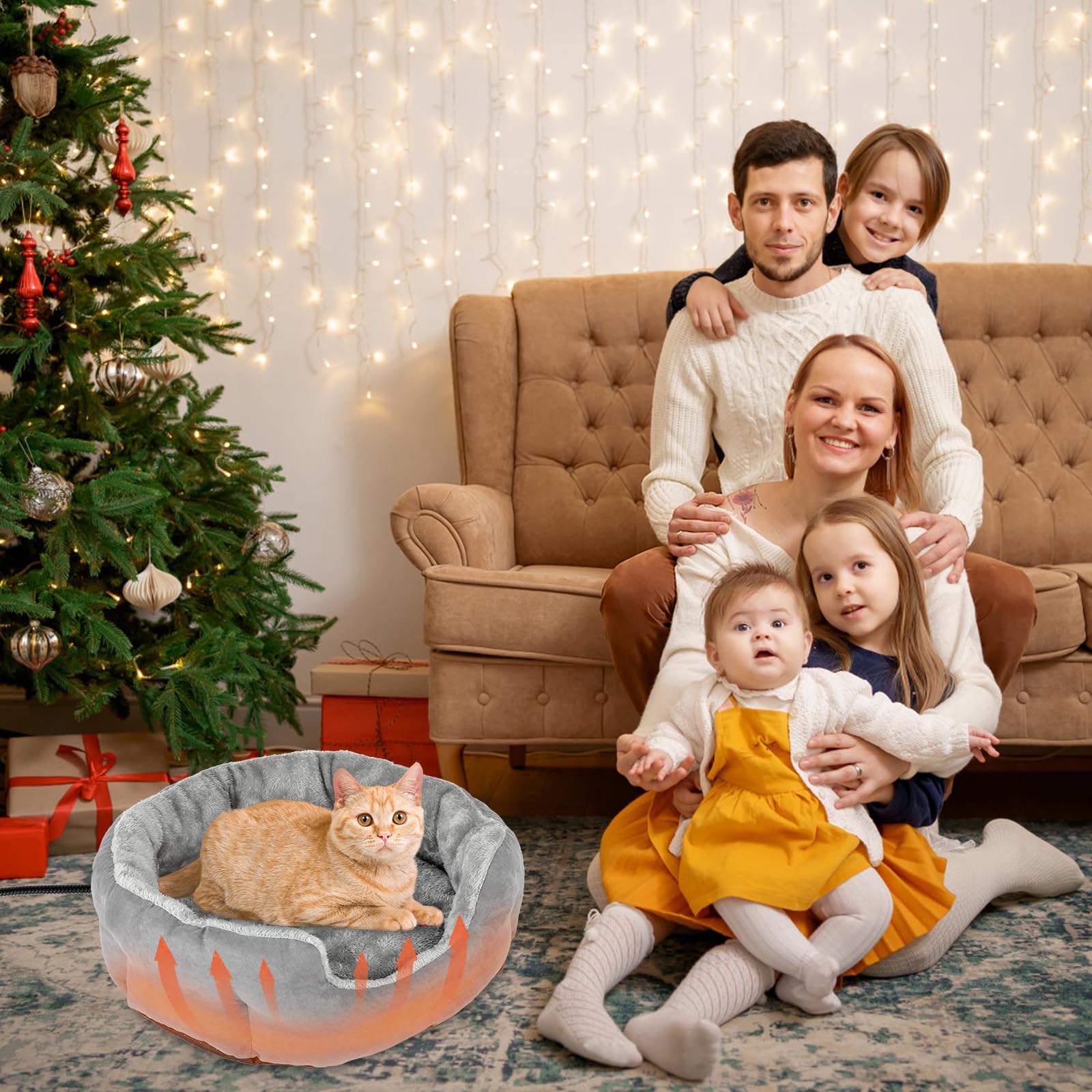 Lonepetu bed fits cats and small dogs under 18 pounds.
