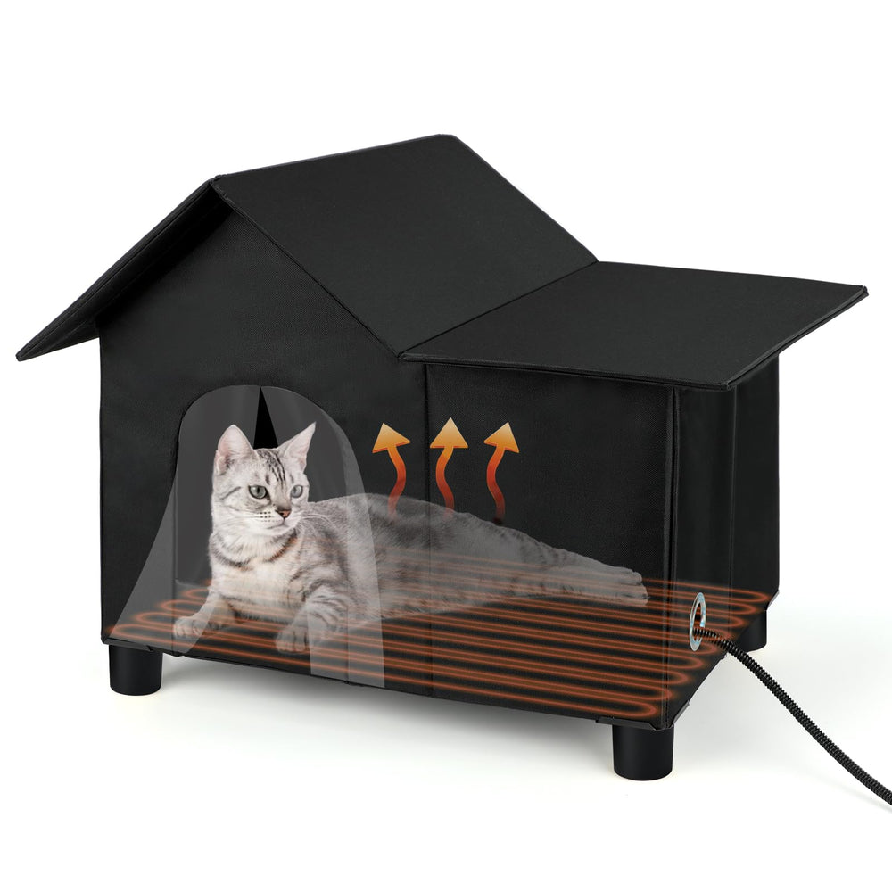 Lonepetu heated-cat-house outdoor-weatherproof exterior offering all-season shelter for feral cats