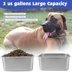 Lonepetu large-dog-angled-view shows durable stainless steel construction.