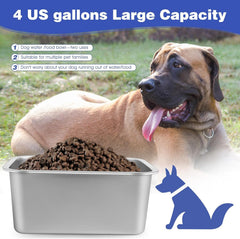 Lonepetu large dog bowl interior depth makes filling and cleaning easier.