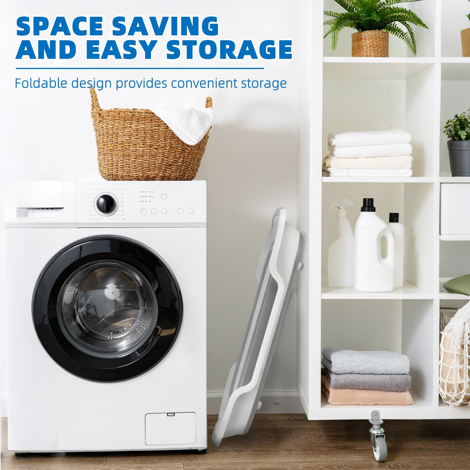Lonepetu multi-use bath doubles as laundry basket and organizer.