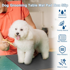 Lonepetu paw-protection mat offers soft support during grooming sessions
