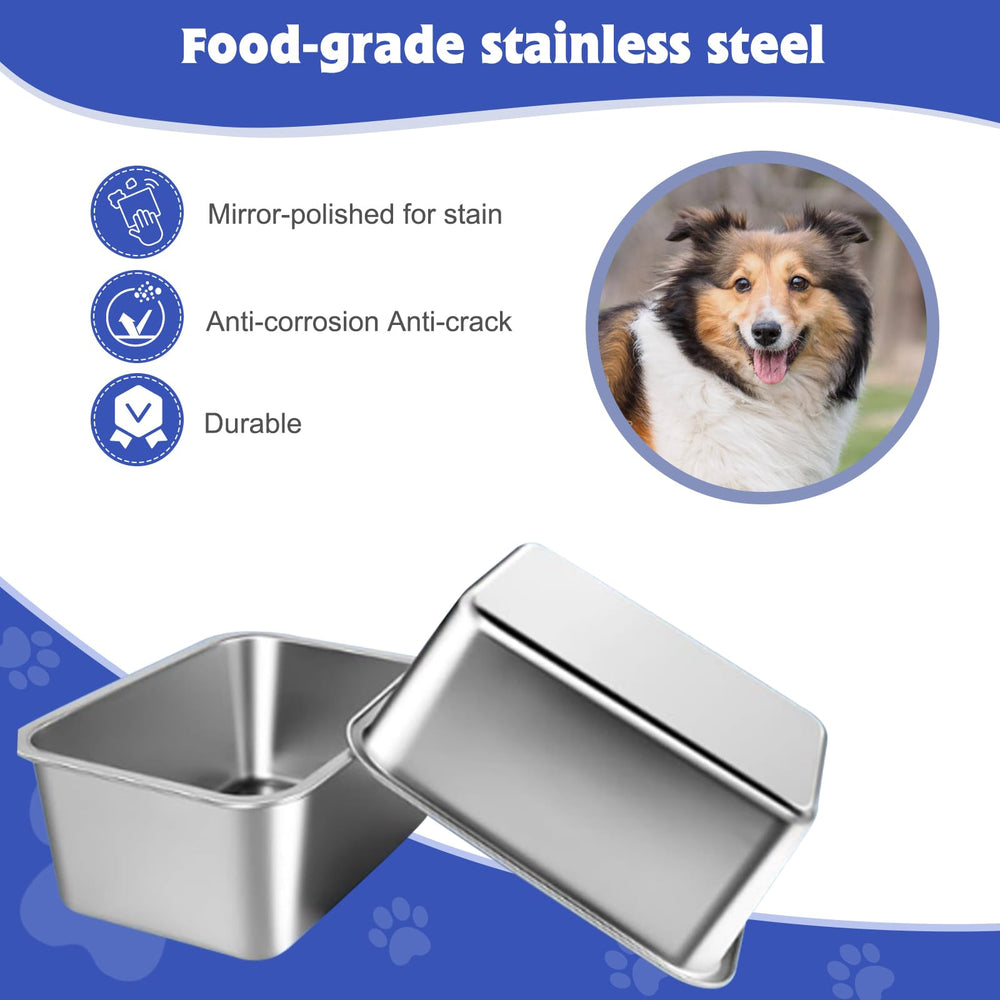 Lonepetu rectangular design with deep well for spill resistance.
