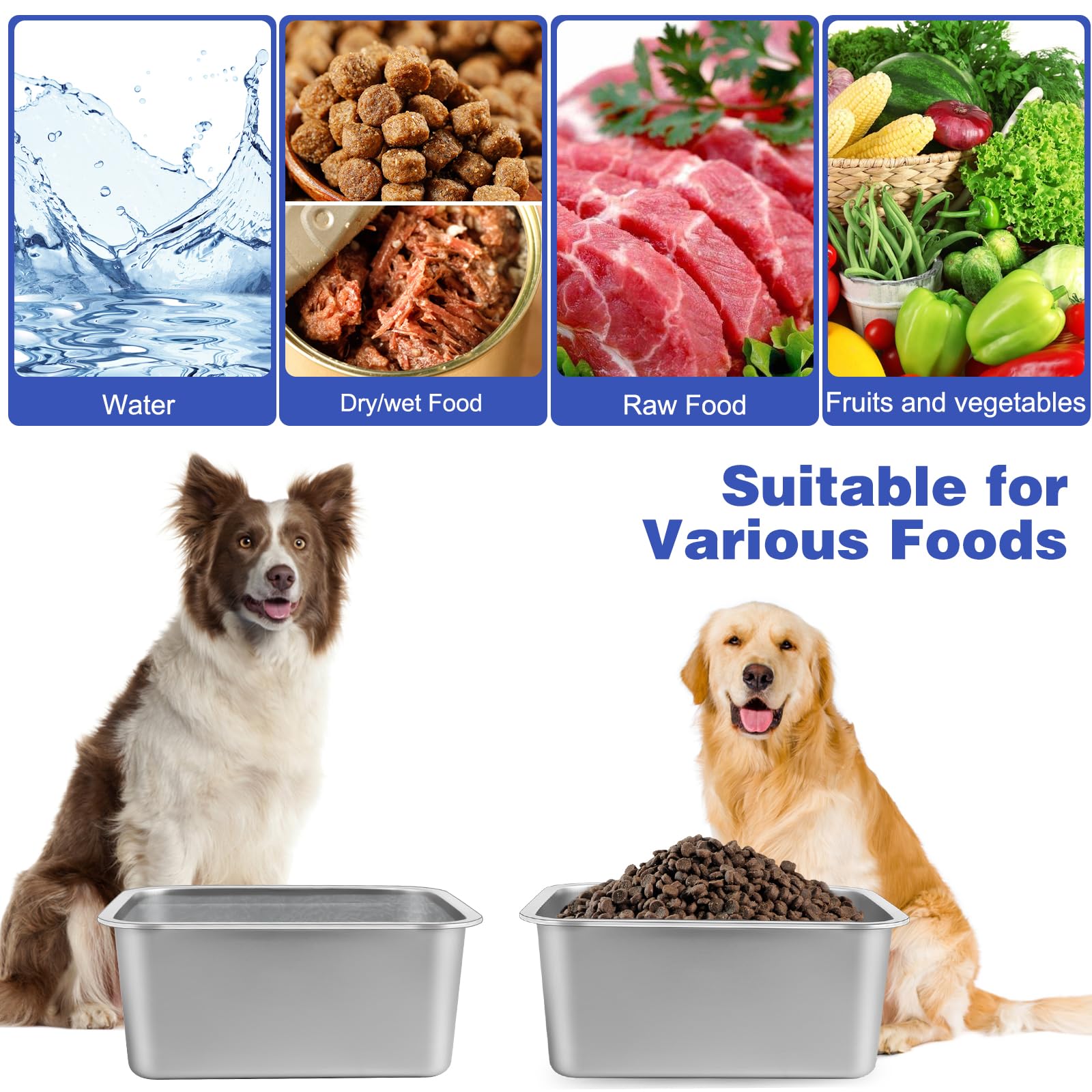 Lonepetu rectangular-shaped-bowl-interior with wide opening for easy refills.
