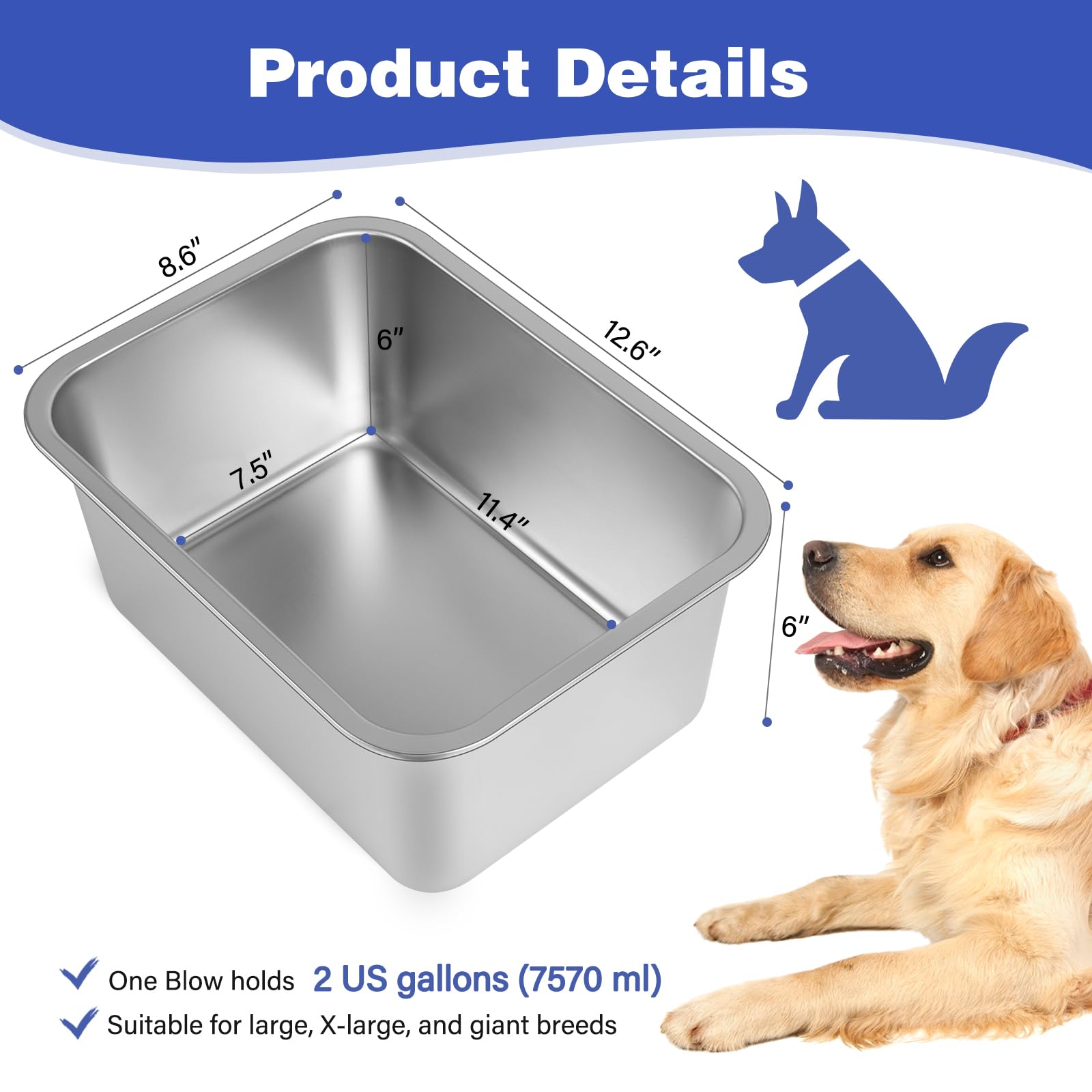 Lonepetu stainless steel dog bowl with mirror-polished finish and sturdy build.