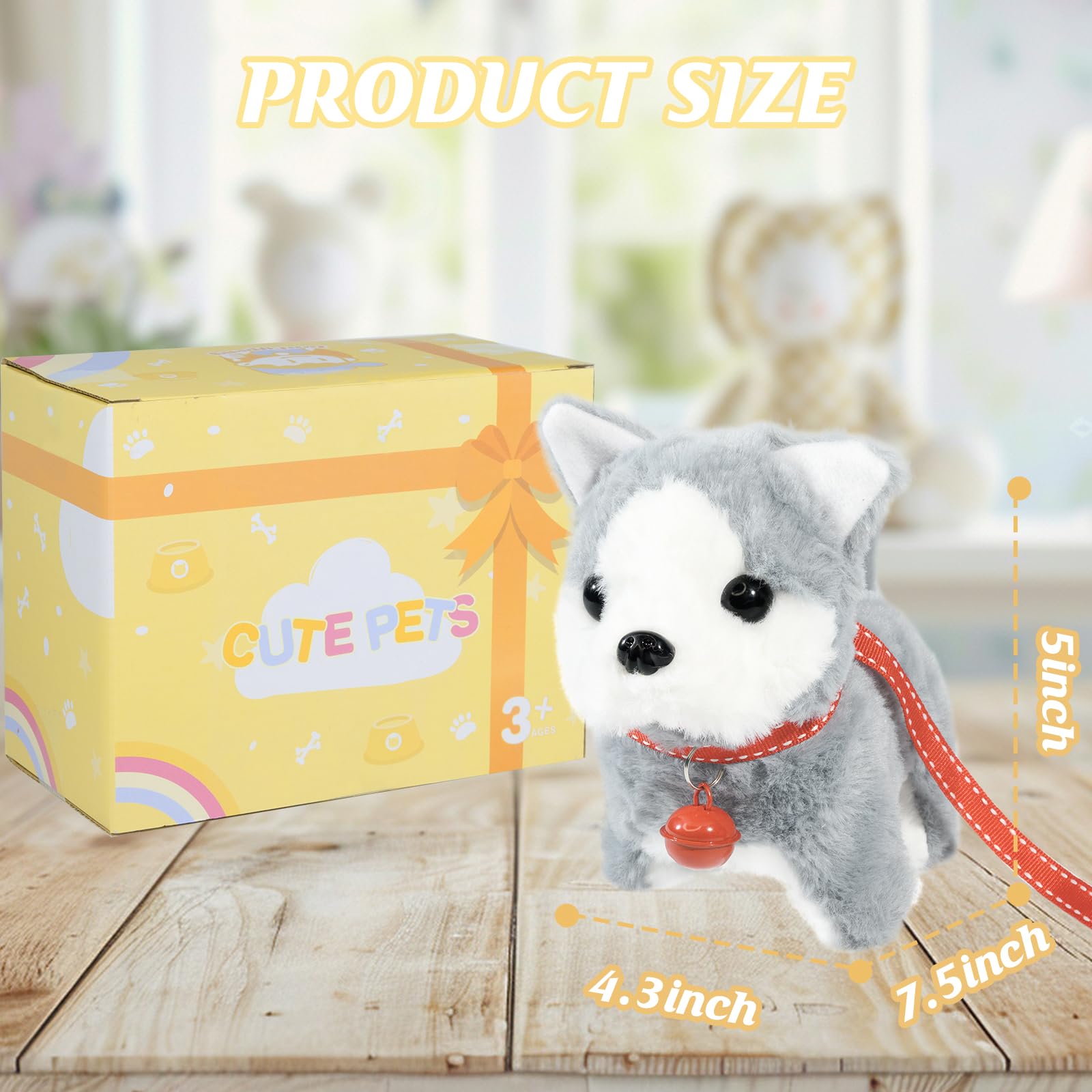 Lonfypeng plush dog toy supports imaginative play with kids.