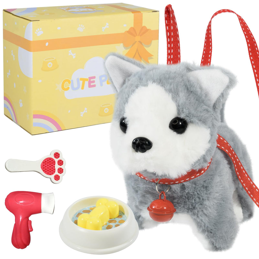 Lonfypeng plush dog toy walking and barking for interactive playtime.