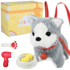 Lonfypeng plush dog toy walking and barking for interactive playtime.