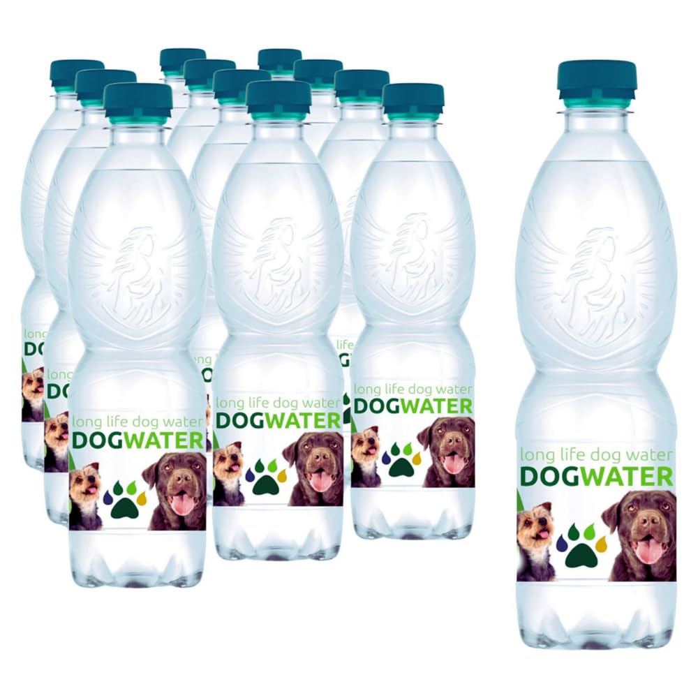Long Life Dog Water daily spring bottle-front view highlights easy hydration for dogs.