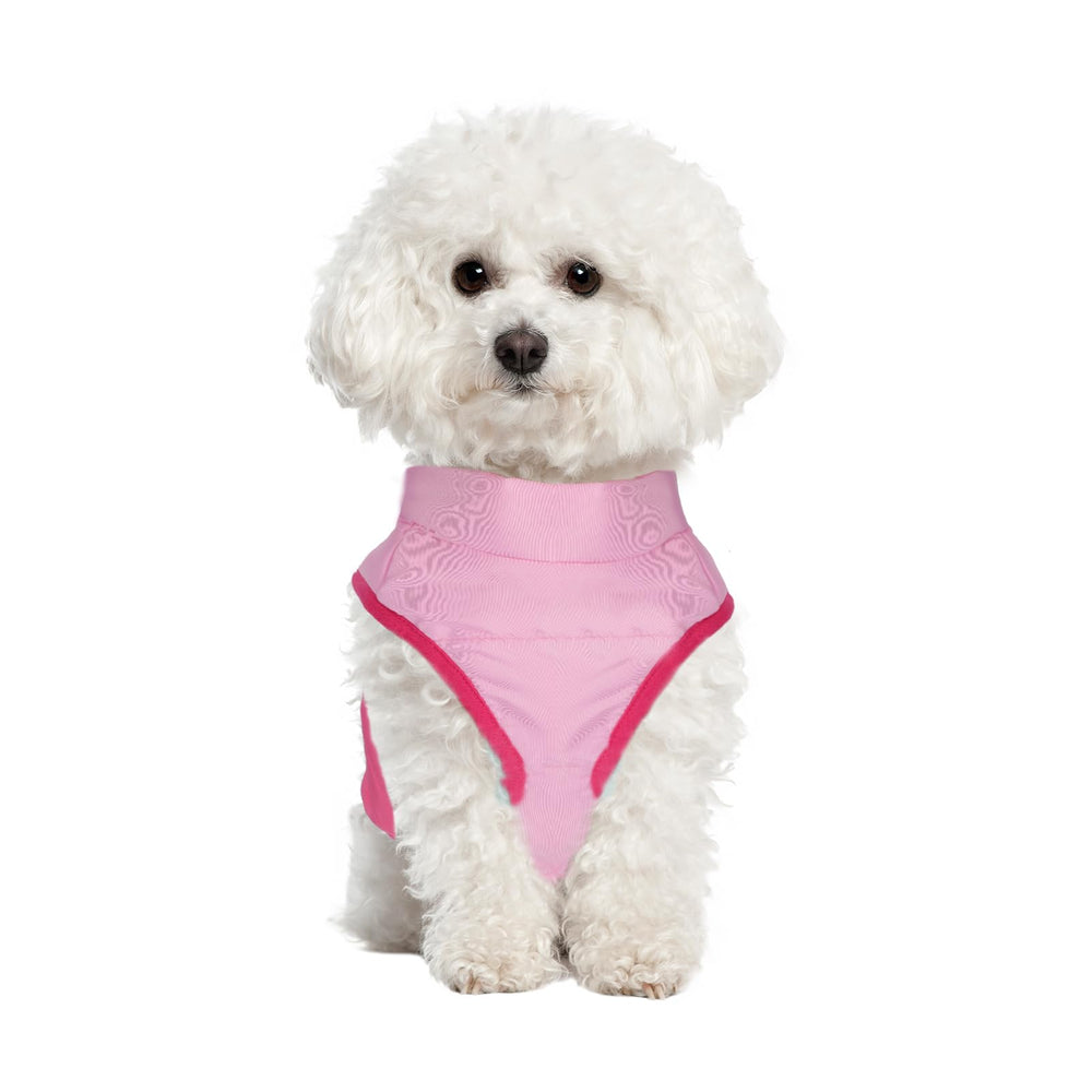 LONTEPET pink detail demonstrating breathable material for all-day wear