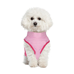 LONTEPET pink detail demonstrating breathable material for all-day wear