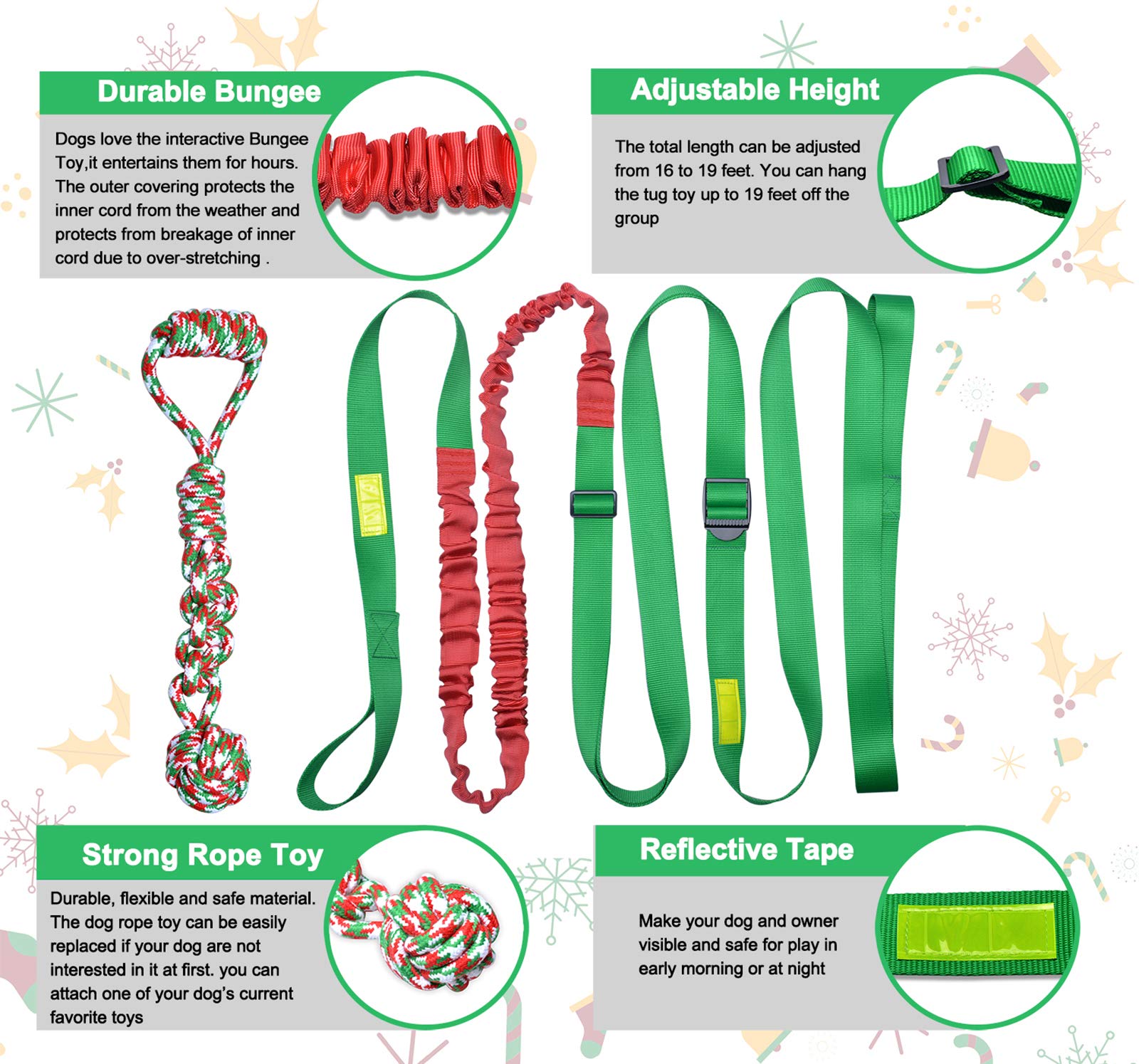 LOOBANI Christmas gift box dog toy offers long-lasting entertainment.