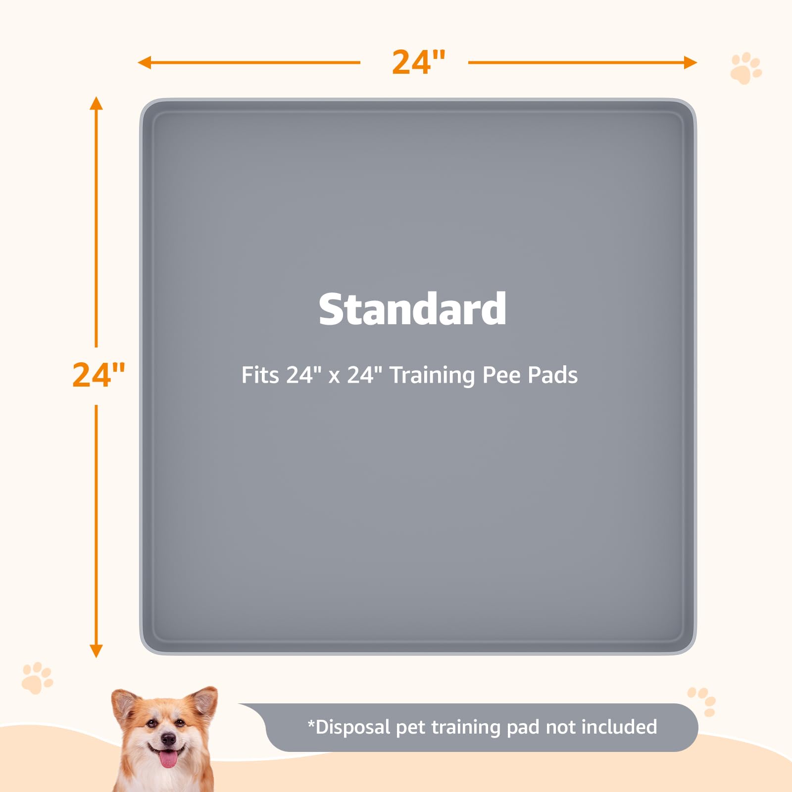LOOBANI 24x24 pad compatibility ensures most training pads stay in place.