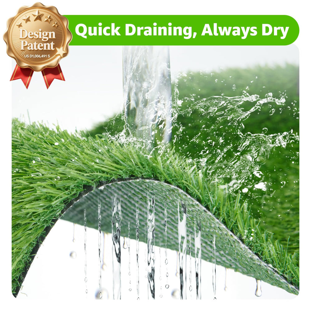LOOBANI absorbent back drainage system prevents puddles on floors.