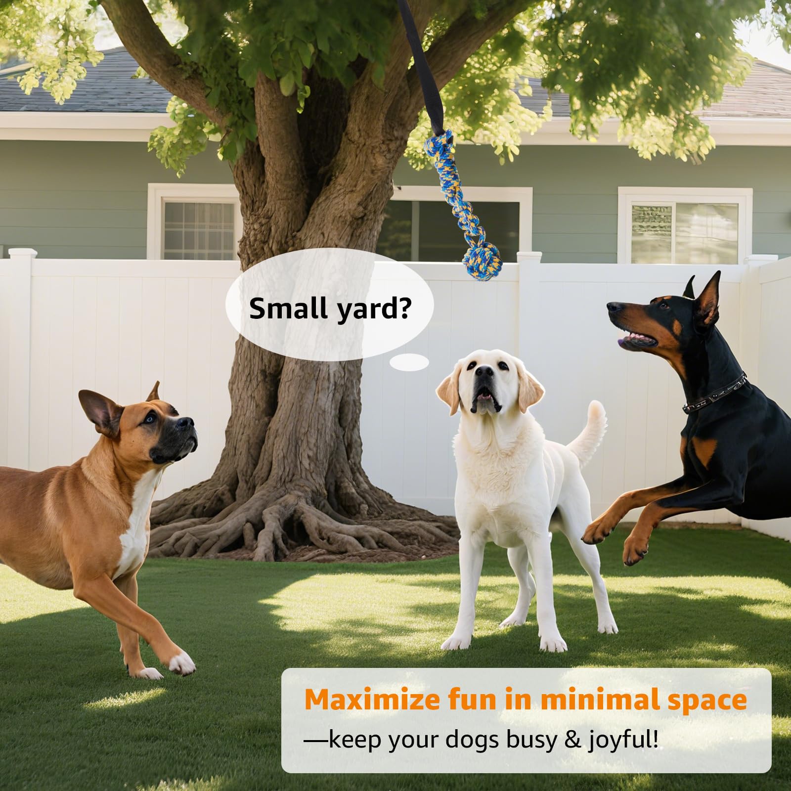 LOOBANI aggressive-chewer-tug-toy stands up to powerful chewers in outdoor play.