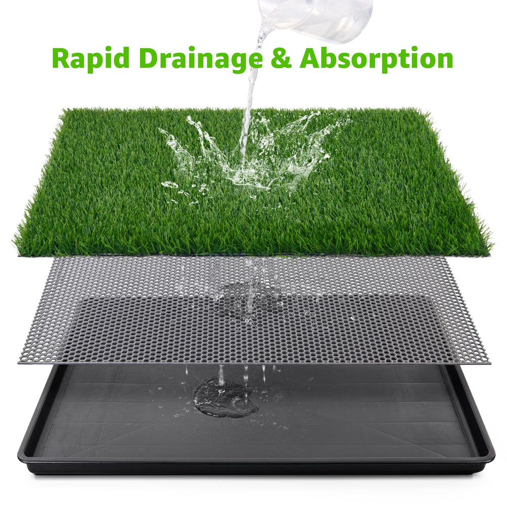 LOOBANI artificial grass pads feel realistic for comfortable potty sessions.