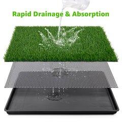 LOOBANI artificial grass pads feel realistic for comfortable potty sessions.