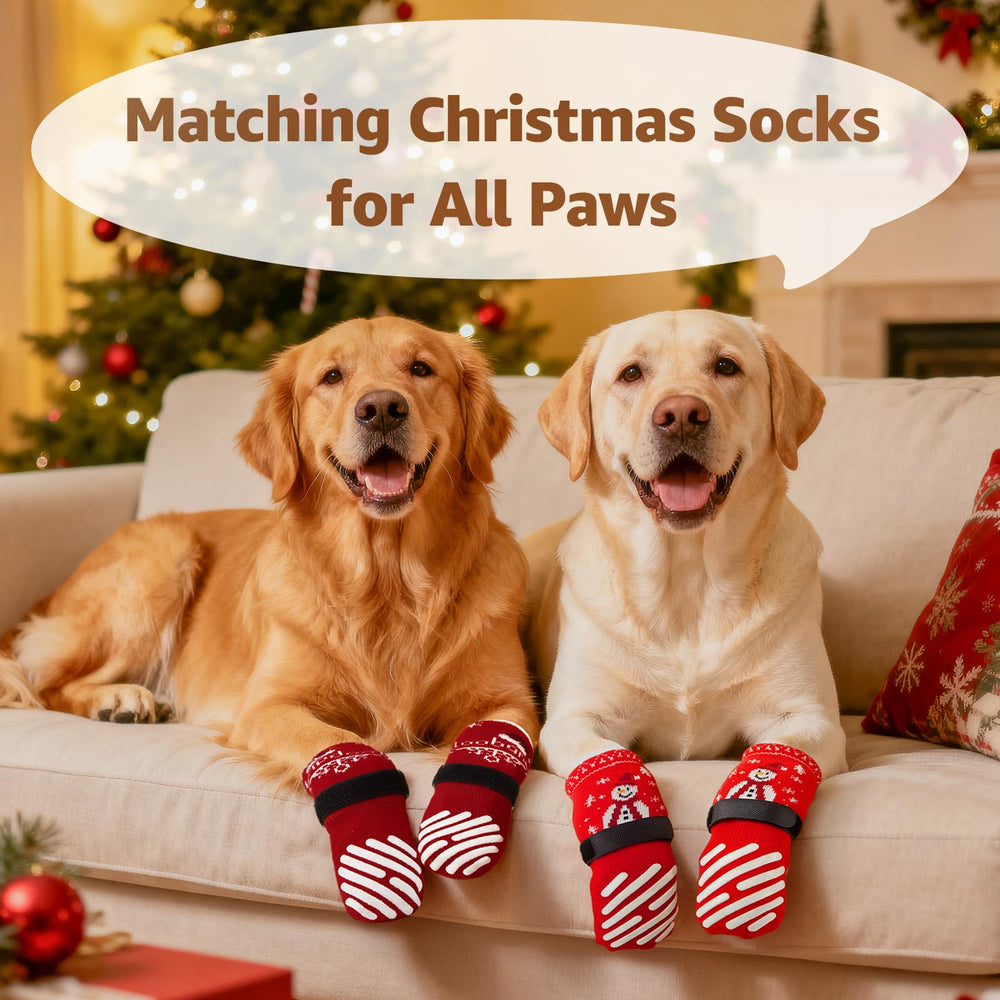 LOOBANI size-L red socks fit larger dogs with comfortable paw support