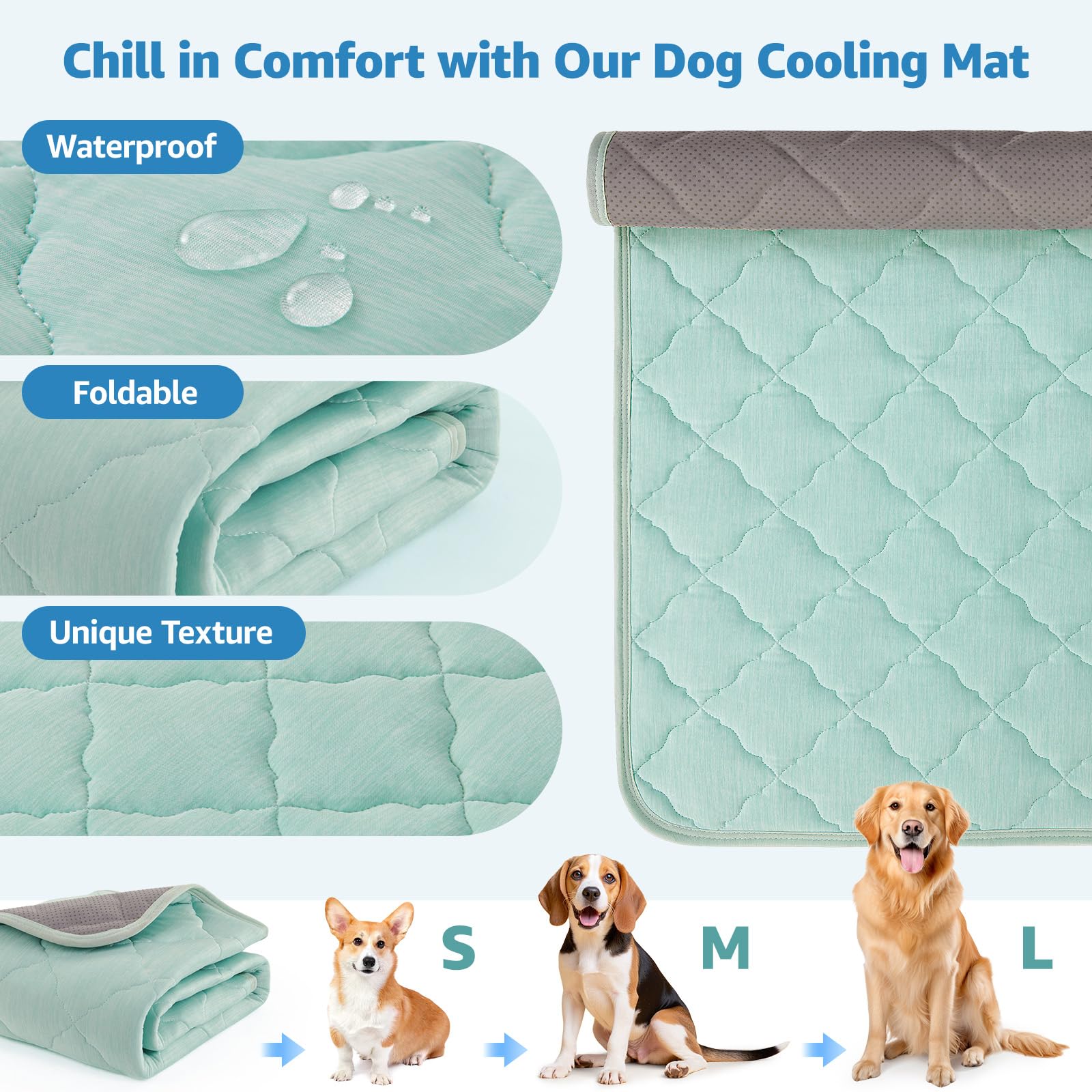 LOOBANI cooling mat foldable and portable for travel.