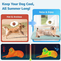 LOOBANI cooling mat anti-slip bottom keeps mats in place on smooth floors.