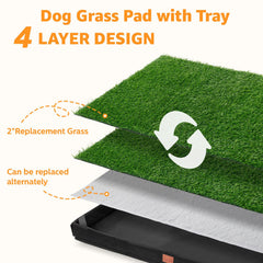 LOOBANI dog grass pad closeup grass texture highlights soft, realistic surface.