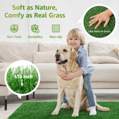 LOOBANI low-maintenance artificial grass saving time versus real lawn