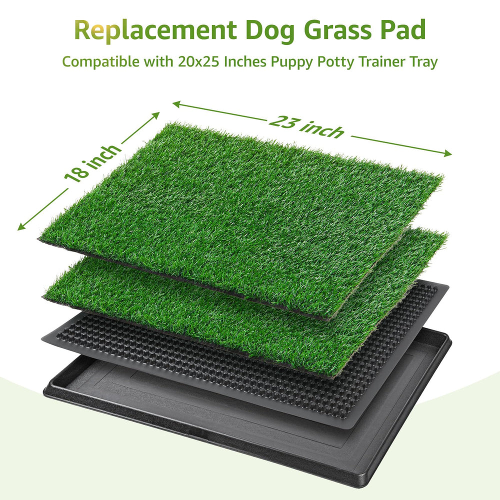 LOOBANI dog grass pad paw-dry close-up highlights porous grass keeping paws cleaner