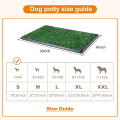 LOOBANI Dog Grass Pad with Tray drainage back showcases quick water flow