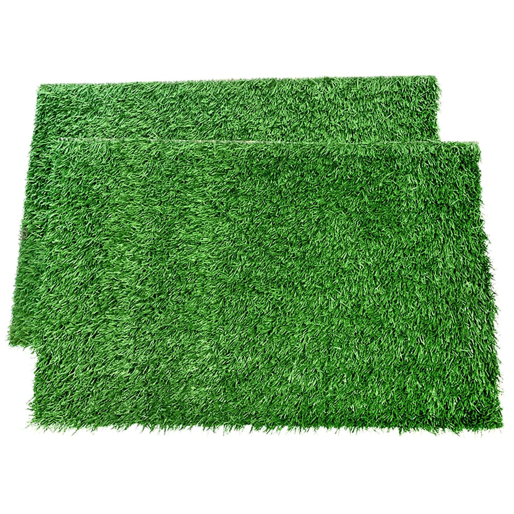 LOOBANI dog grass pee pad front view shows compact indoor-outdoor potty solution.