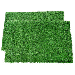 LOOBANI dog grass pee pad front view shows compact indoor-outdoor potty solution.