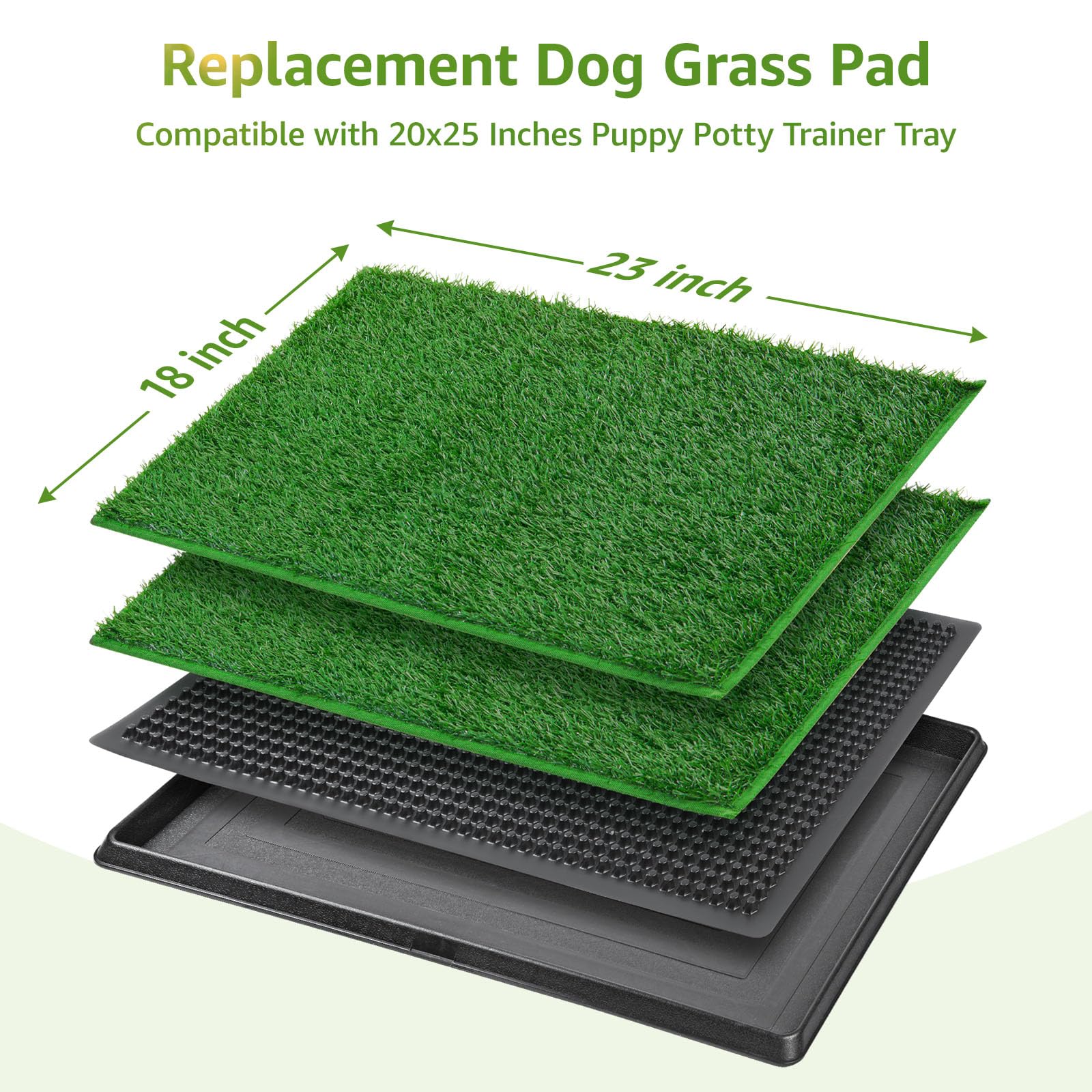 LOOBANI Dog Grass Pee Pad wash-drying shows quick cleaning and odor control in minutes.