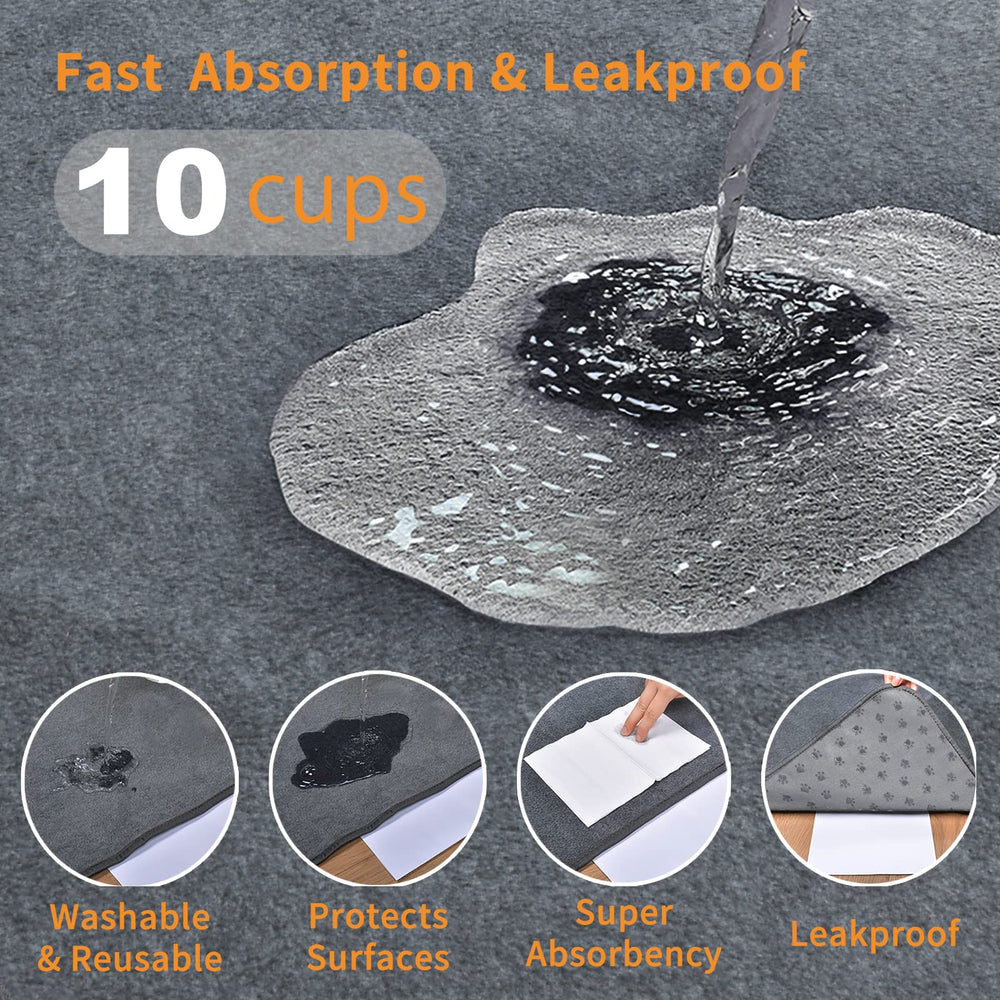 LOOBANI dog mat anti-slip bottom keeps the pad stable on smooth floors during use.